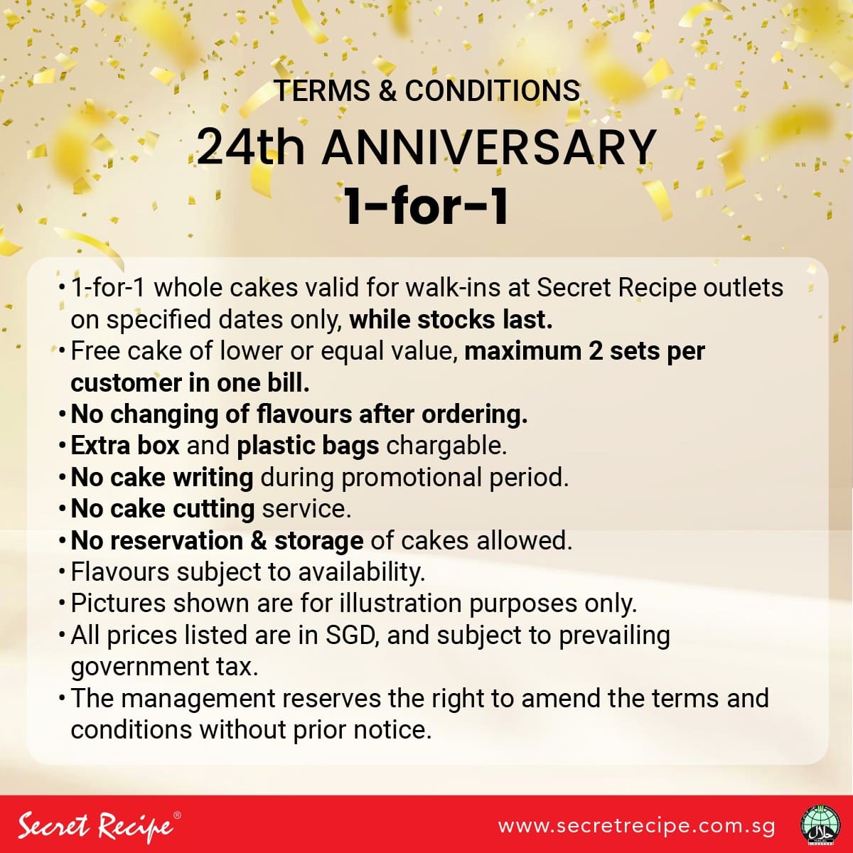 for secret recipe promotion ()