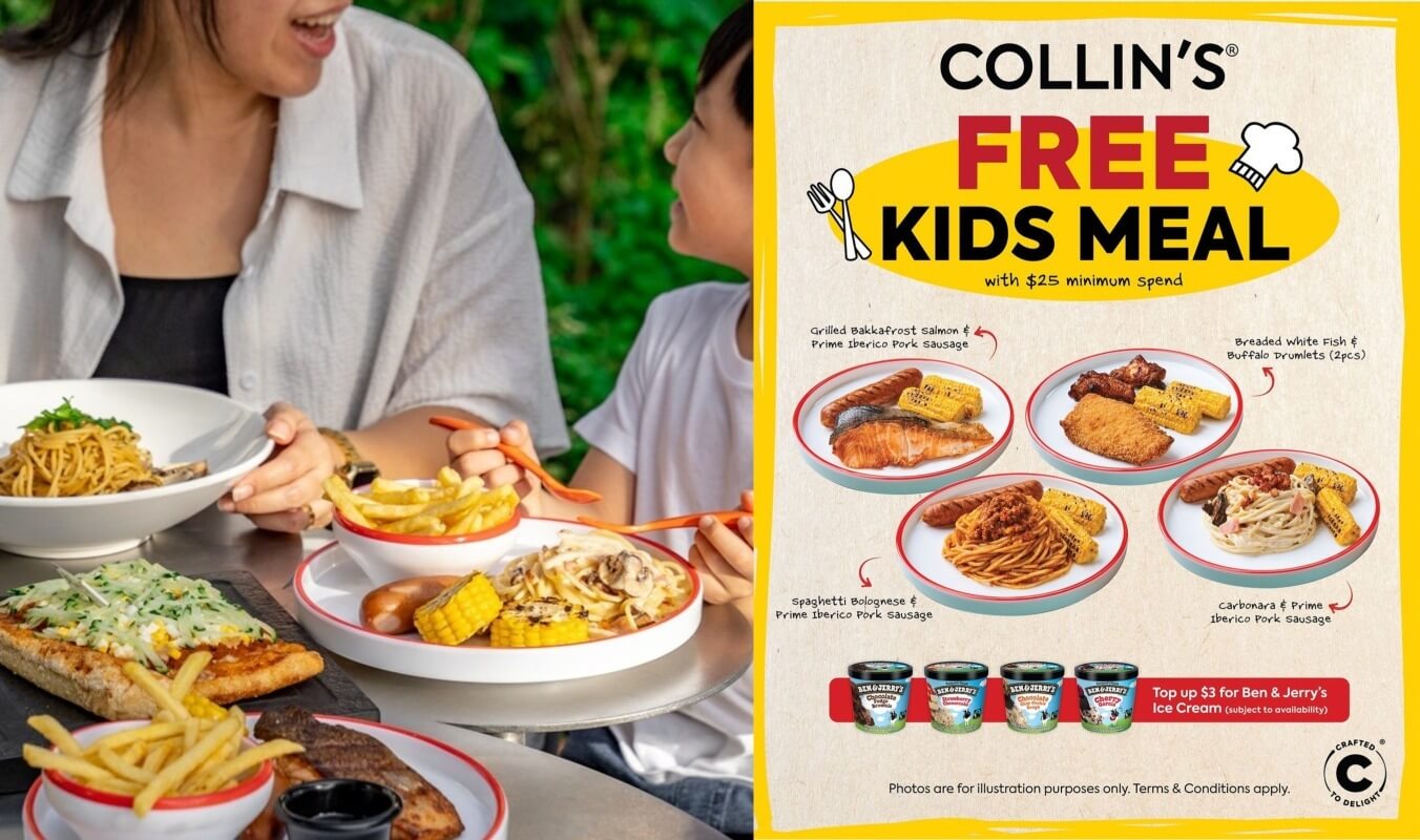 COLLIN'S® FREE kid's meal when spend a min of $ original COLLIN'S® FREE kid's meal when spend a min of $ original