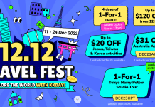 KKday’s 12.12 Travel Fest: 1-For-1 Deals & Promo Codes for Top Destinations (till 24 December) Capture