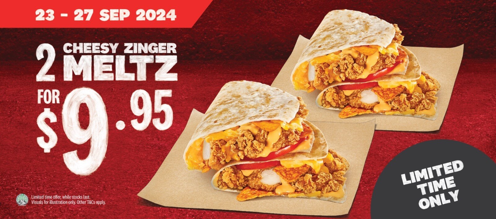KFC Get Cheesy Zinger Meltz for just $. original KFC Get Cheesy Zinger Meltz for just $. original