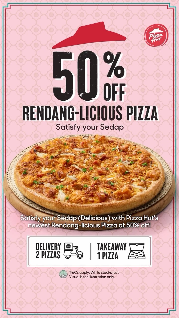 Pizza Hut Enjoy % OFF Rendang Pizzza! original Pizza Hut Enjoy % OFF Rendang Pizzza! original
