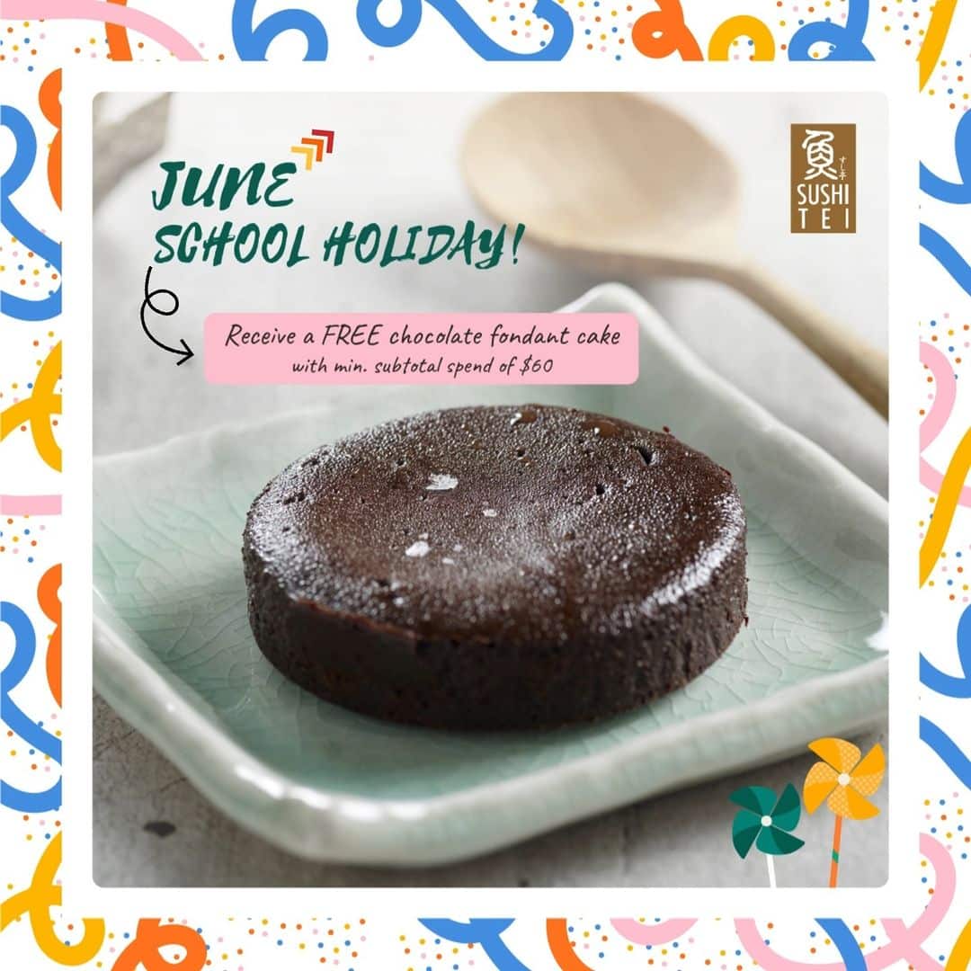 SUSHI TEI FREE Chocolate Fondant Cake with min. spend original SUSHI TEI FREE Chocolate Fondant Cake with min. spend original